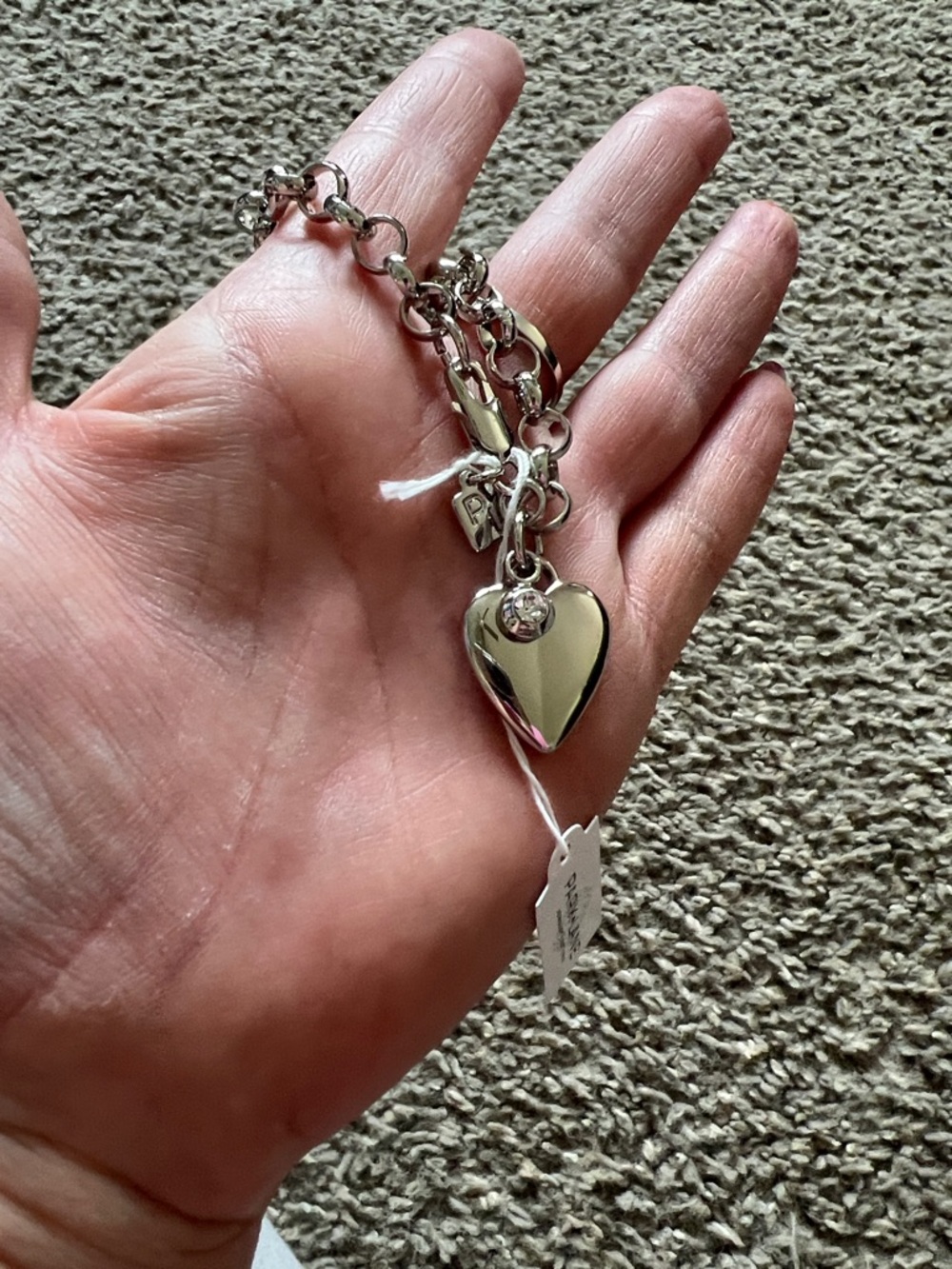Park Lane Silver Heart Charm Link Bracelet - Picture 2 of 2